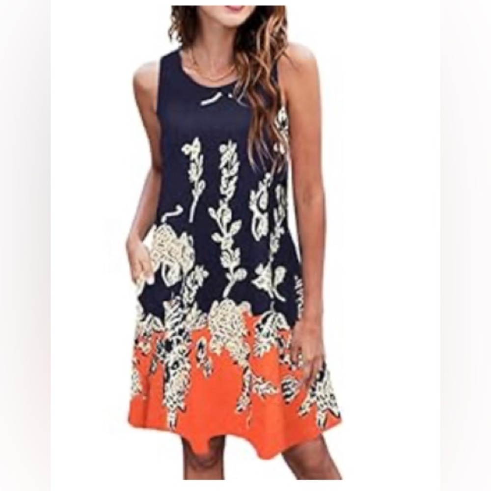 SHEROSA Sleeveless Swing Dress Sz M
